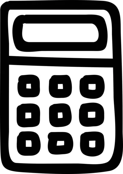 Accounting Business Caculate Icon Handdrawn Style —  Vetores de Stock
