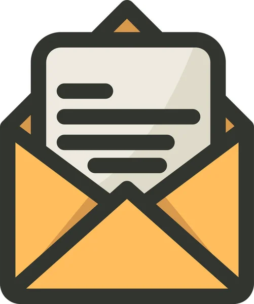 Email Simple Icône Texte Brut Dans Style Contour Rempli — Image vectorielle