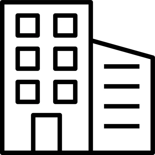 Building Real Estate Icon — Stock Vector