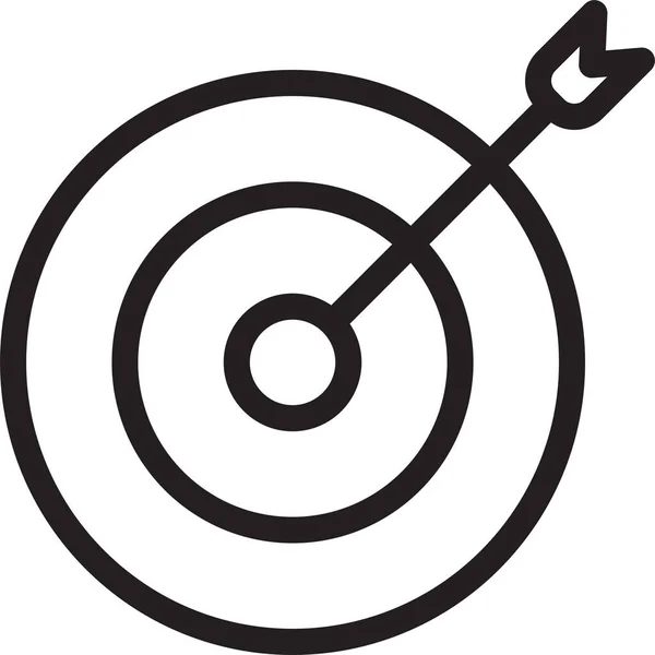 目标飞镖目标图标的轮廓风格 — 图库矢量图片