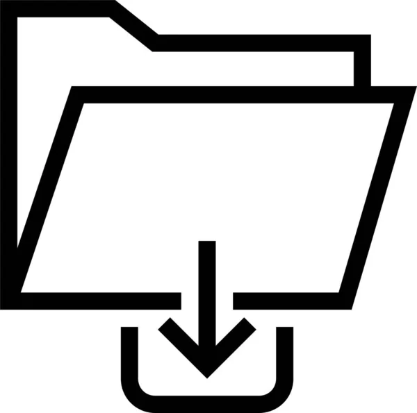 Datendokument Herunterladen Icon Outline Stil — Stockvektor