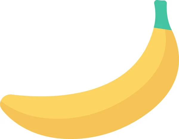 Icône Fruits Banane Alimentaire Dans Style Plat — Image vectorielle