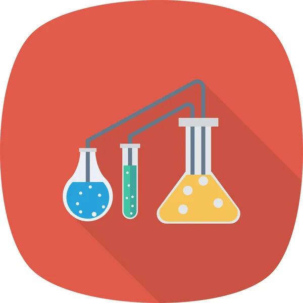 Icono Laboratorio Experimento Química Estilo Plano — Archivo Imágenes Vectoriales