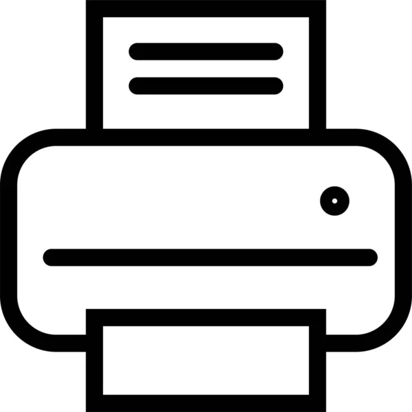 Значок Машини Факсу Пристрою Стилі Контурів — стоковий вектор