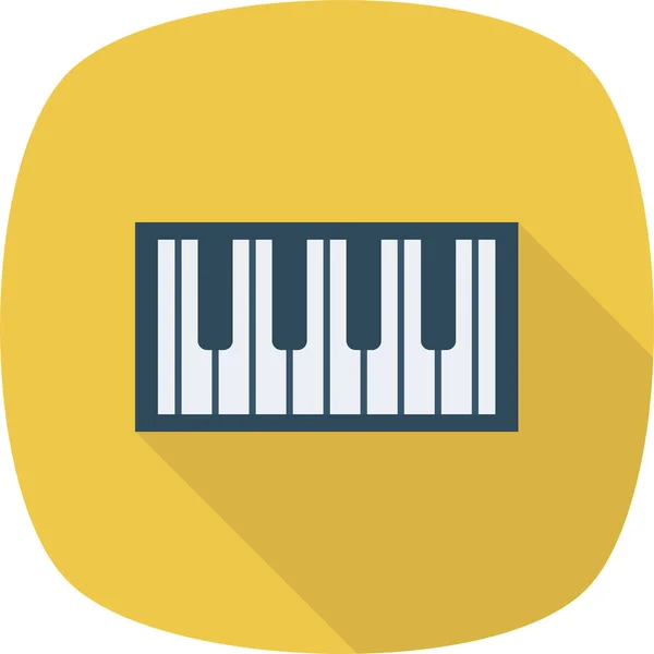 Electronic Instrument Keyboard Icon Badge Style — Stock Vector