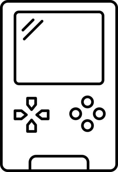 控制小游戏图标在轮廓风格 — 图库矢量图片
