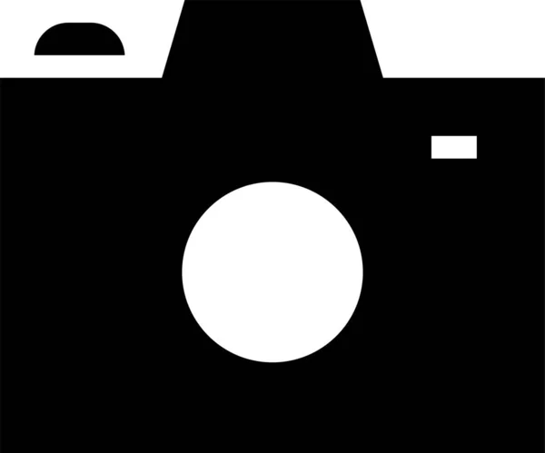 솔리드 스타일의 카메라 이미지 아이콘 — 스톡 벡터