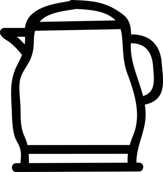 Drink Food Jug Icon Handdrawn Style — Stock Vector