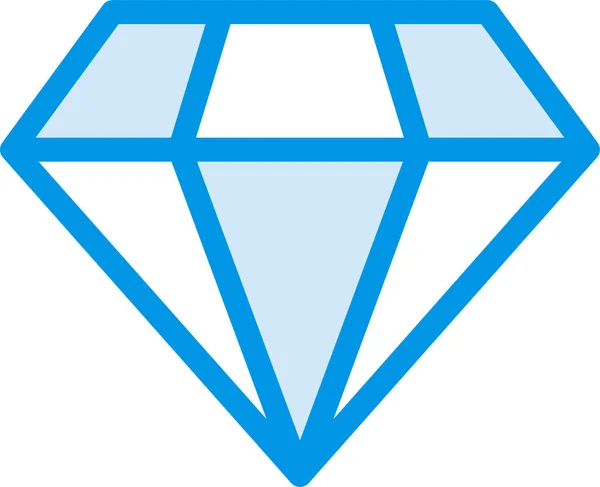 Icône Bijoux Finance Diamant Dans Style Contour Rempli — Image vectorielle