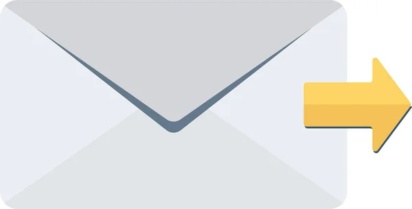 Email Messege Envoyer Icône Dans Style Plat — Image vectorielle
