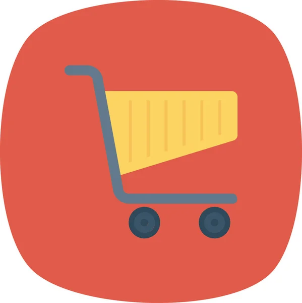 Basket Cart Purchase Icon Flat Style — Stock Vector