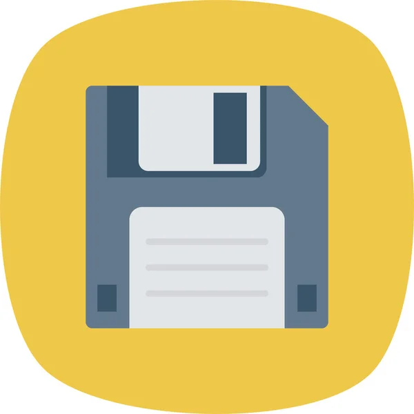 Disk Diskette Floppy Icon Flat Style — Stock Vector