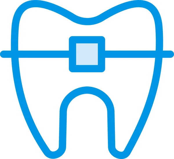 Dental Dentalorthodontictreatment Dentist Icon Filled Outline Style — Stock Vector