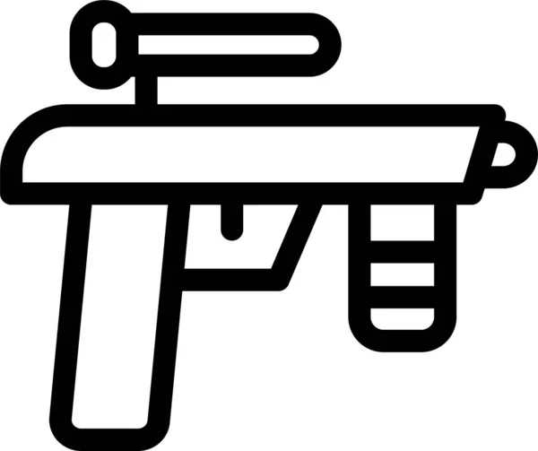 Иконка Игры Пистолет Стиле Наброска — стоковый вектор