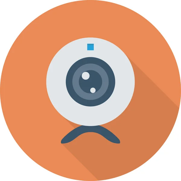 Kamera Güvenlik Video Simgesi Düz Biçimli — Stok Vektör