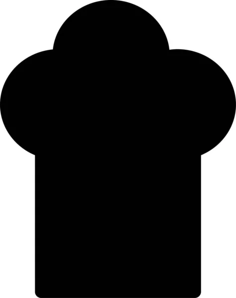 Mütze Kochmütze Ikone Solidem Stil — Stockvektor