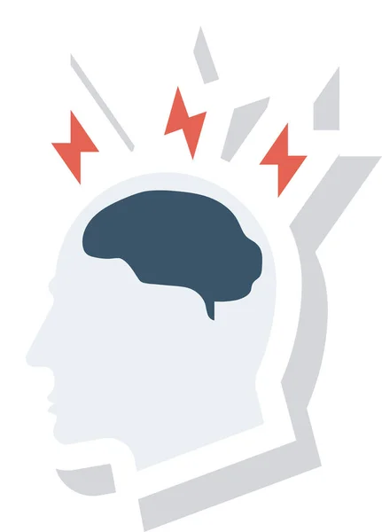 Brain Brainstorming Business Icon Flat Style — Stock Vector