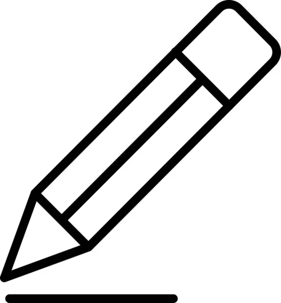 Ołówek Edytować Napisać Ikonę Stylu Konturu — Wektor stockowy