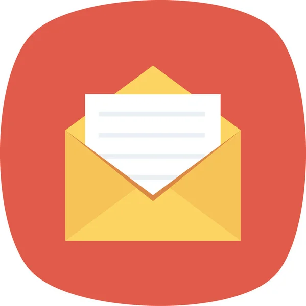 Mail Icon Flachen Stil Öffnen — Stockvektor