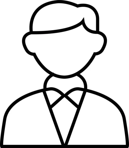 商人行业男性形象轮廓风格 — 图库矢量图片