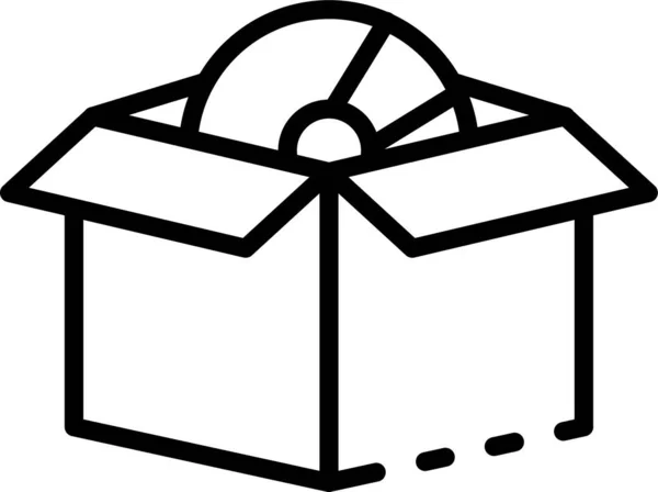 Cardboard Cargo Delivery Icon — Stock Vector