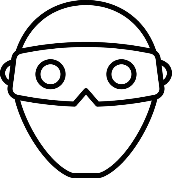 Γυαλιά Πρόσωπο Άνδρες Εικονίδιο Στυλ Περίγραμμα — Διανυσματικό Αρχείο