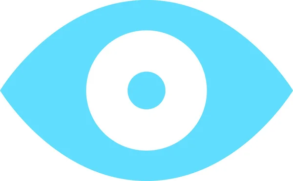 Включить Иконку Вида Глаза Твердом Стиле — стоковый вектор