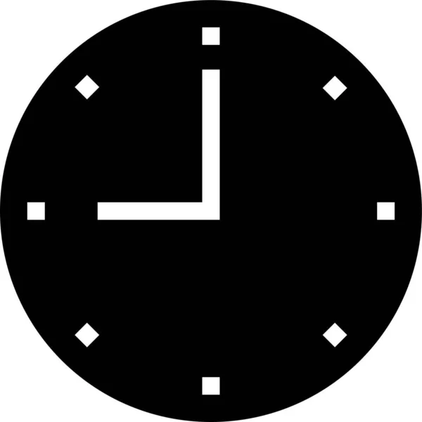Reloj Electrónico Nueve Icono Reloj Estilo Sólido — Vector de stock