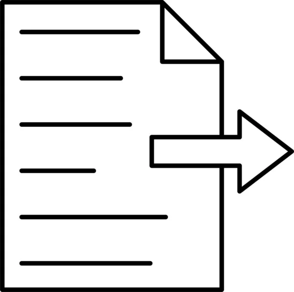 Значок Сторінки Файла Документа Стилі Контурів — стоковий вектор