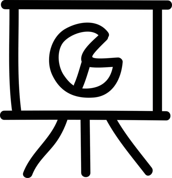 Значок Графа Подій Дошці Намальованому Стилі — стоковий вектор