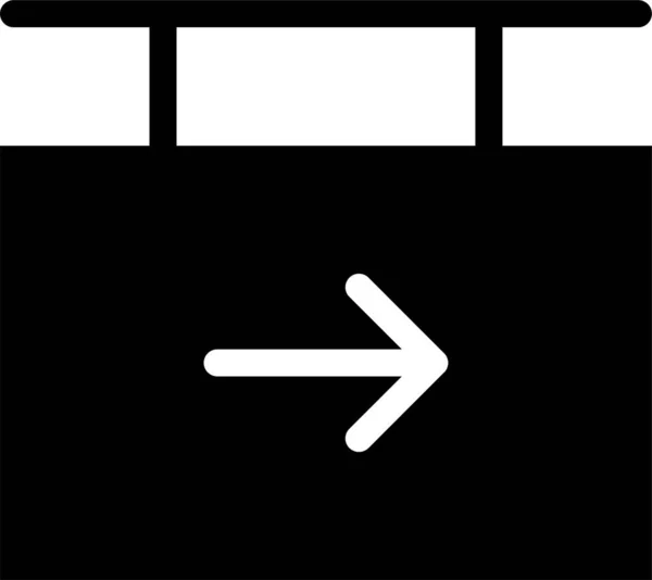 Ikona Směru Šipky Jednolitém Stylu — Stockový vektor