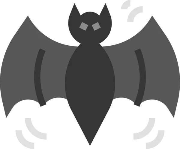 Vleermuis Halloween Horror Icoon Halloween Categorie — Stockvector