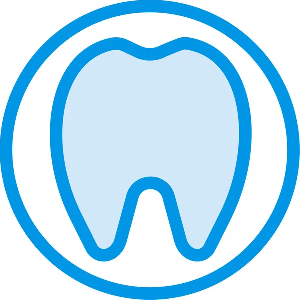 Ícone Odontologia Odontológica Estilo Esboço Preenchido — Vetor de Stock