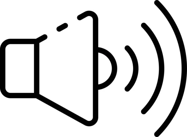 Zvuková Ikona Reproduktoru Stylu Osnovy — Stockový vektor
