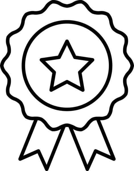 Badge Ribbon Star Icon — Stock Vector