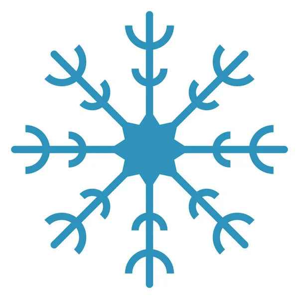 Κρύο Νιφάδα Πάγου Εικονίδιο Επίπεδο Στυλ — Διανυσματικό Αρχείο