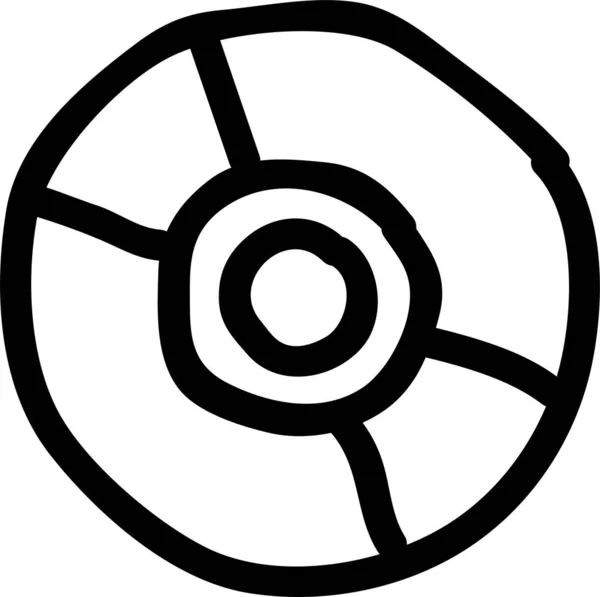 Bluray Disc Symbol Umrissstil — Stockvektor