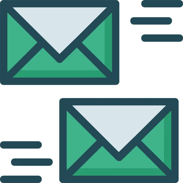Enveloppe Lettre Mail Icône Dans Style Rempli Contour — Image vectorielle