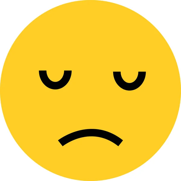 Emoji Icono Esencial Emoción Estilo Plano — Vector de stock