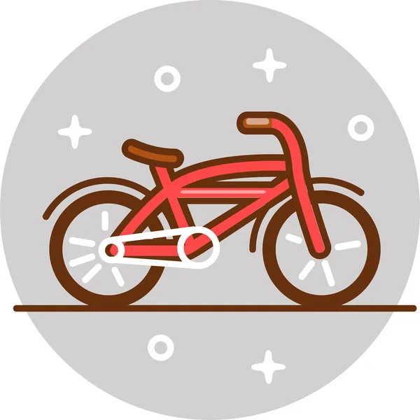 Ikona Jazdy Rowerem Stylu Wypełnionego Zarysu — Wektor stockowy