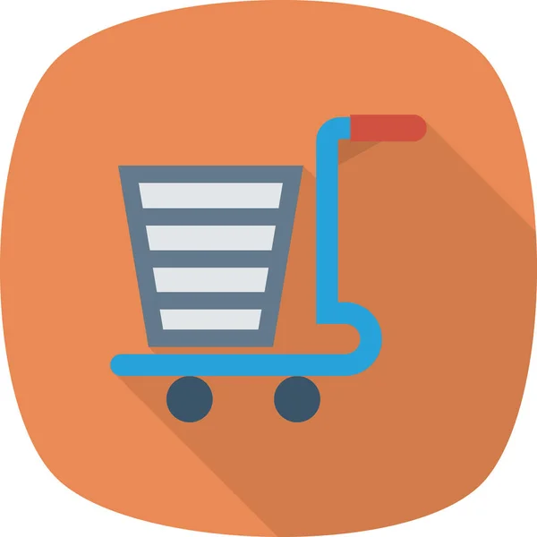 Buy Cart Commerce Icon Long Shadow Style — Stock Vector