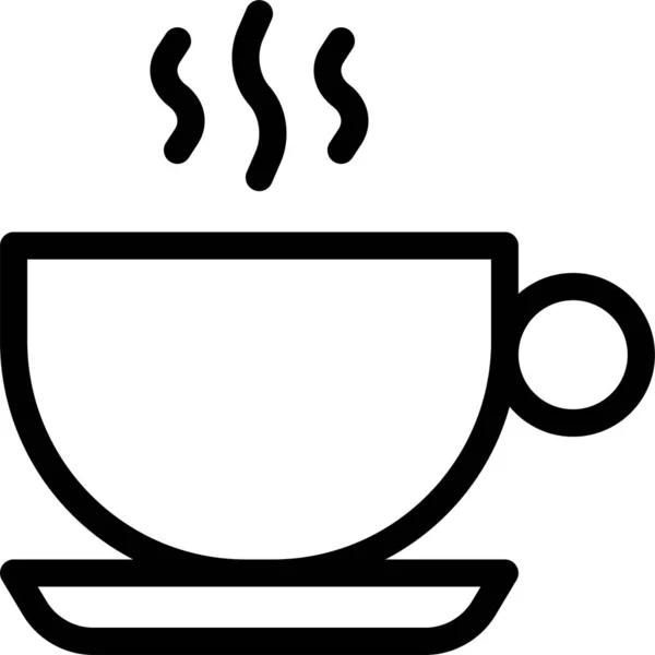 Ikona Filiżanki Kawy Biznesu Zarysie Stylu — Wektor stockowy
