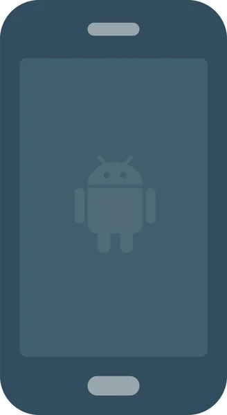 Icono Galaxia Dispositivo Androide Estilo Plano — Vector de stock