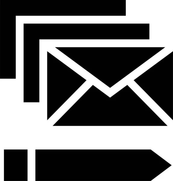 Επεξεργασία Εικονιδίου Φακέλου Email Συμπαγές Στυλ — Διανυσματικό Αρχείο