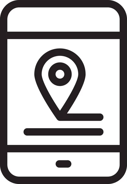Gps Location Locator Icon Outline Style — Stock Vector