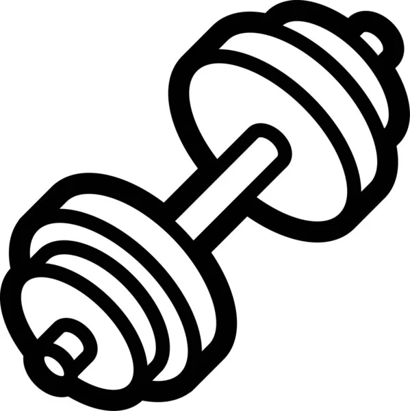 Dumbbell Sport Weight Icon Outline Style — Stock Vector