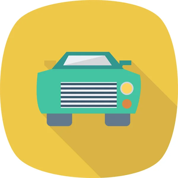 Auto Auto Luxe Pictogram Lange Schaduw Stijl — Stockvector