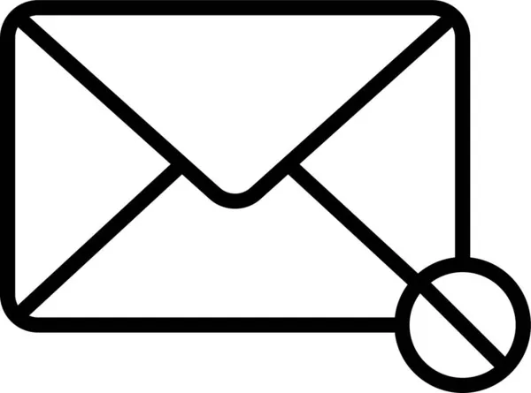 Email Não Enviar Ícone — Vetor de Stock
