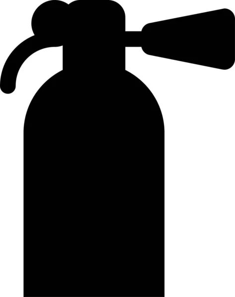 Икона Аварийного Огнетушителя Твердом Стиле — стоковый вектор
