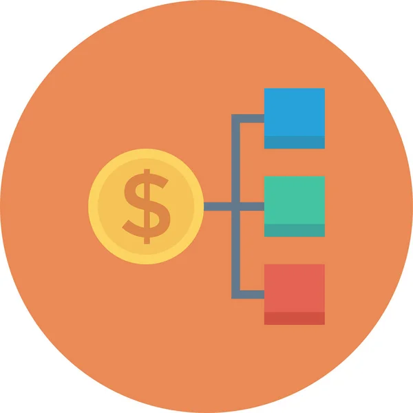 Cash Currency Dollar Icon Flat Style — Stock Vector